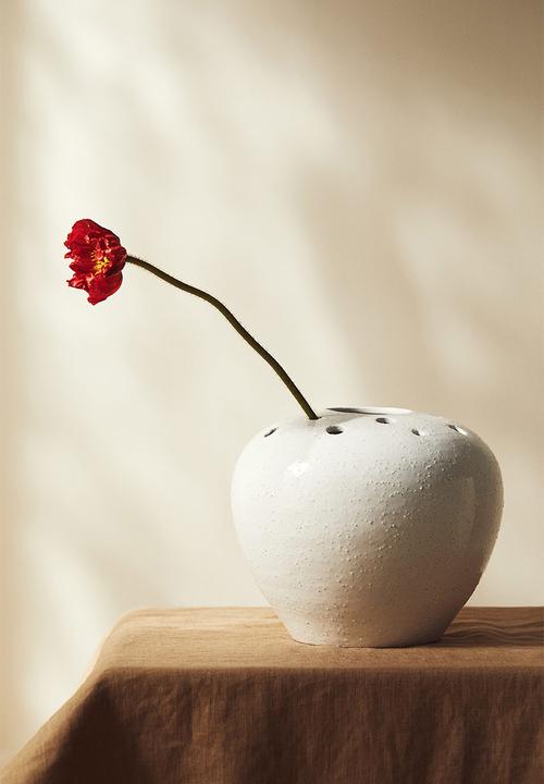 H&M - Ikebana stoneware vase - white