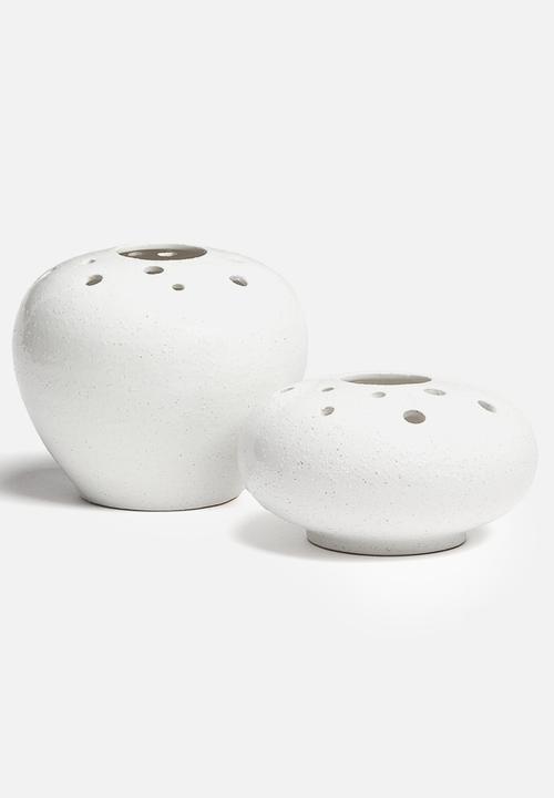 H&M - Ikebana stoneware vase - white