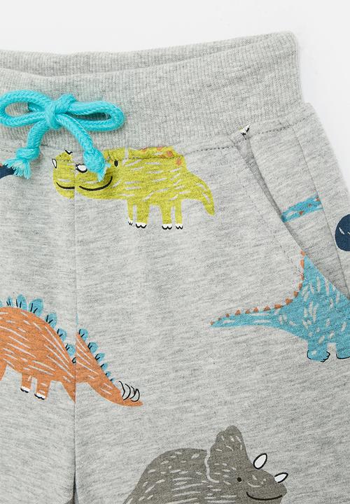 Pop Candy - Dino printed shorts - grey