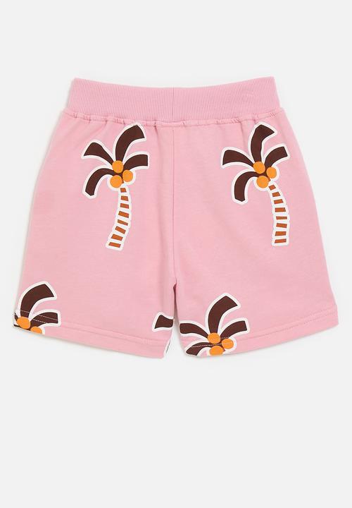 Pop Candy - Palm tree printed shorts - pink