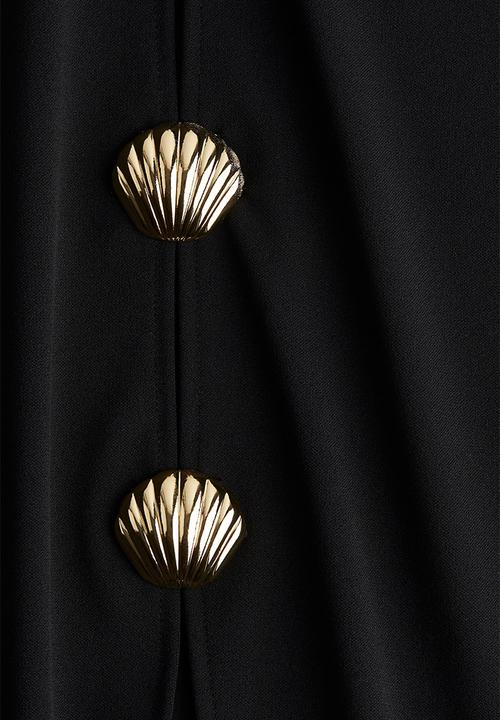 H&M - Button-decorated top - black