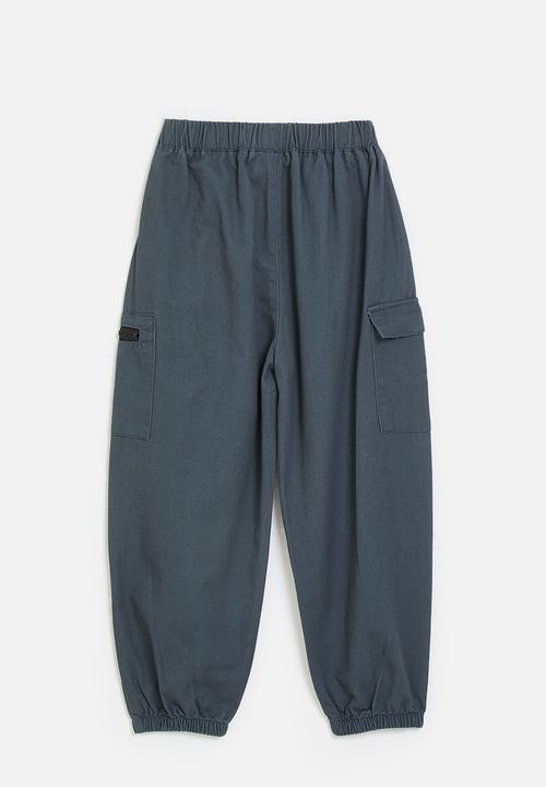 Pop Candy - Cuffed cargo pants - navy blue