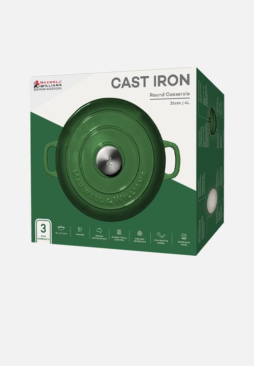 Maxwell & Williams - MW Cast Iron Round Casserole English Racing - Green 