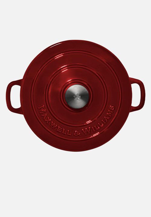 Maxwell & Williams - MW Cast Iron Round Casserole - Merlot