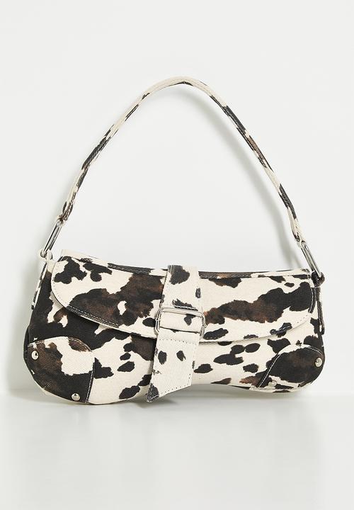 Tessa Design - Saddle bag with adjustable shoulder strap - cow print