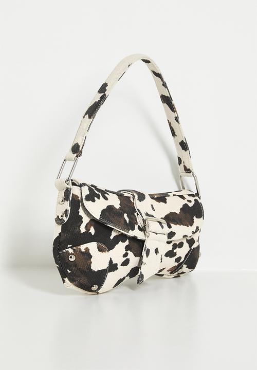 Tessa Design - Saddle bag with adjustable shoulder strap - cow print