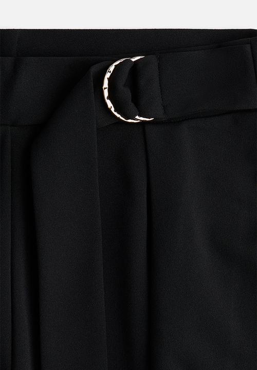 H&M - Belted trousers - black