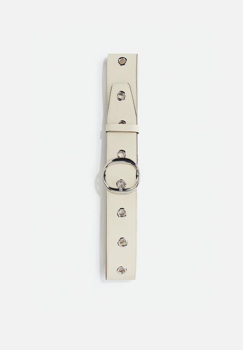 H&M - Eyelet belt - cream