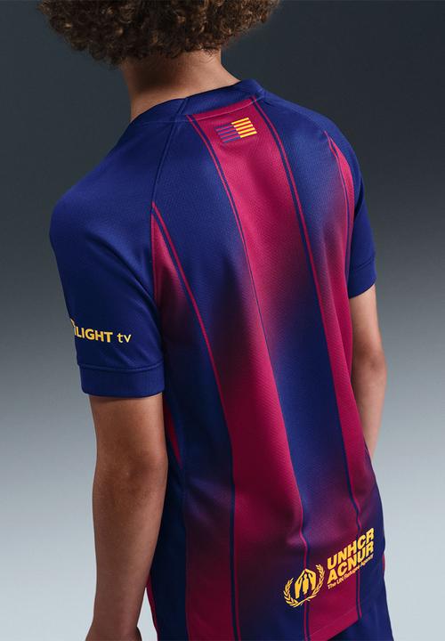 Nike - F.C Barcelona Youth Nike Dri-Fit Home Stadium Jersey - Deep Royal Blue/Midwest Gold