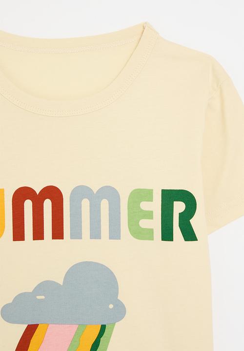 Pop Candy - Printed tee - ecru