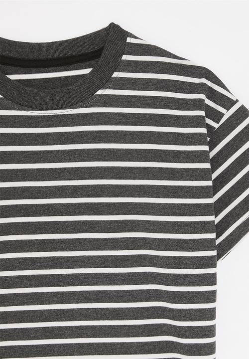 Pop Candy - Striped tee - grey