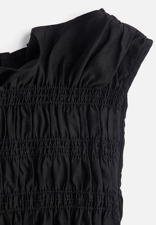 H&M - Smocked top - black