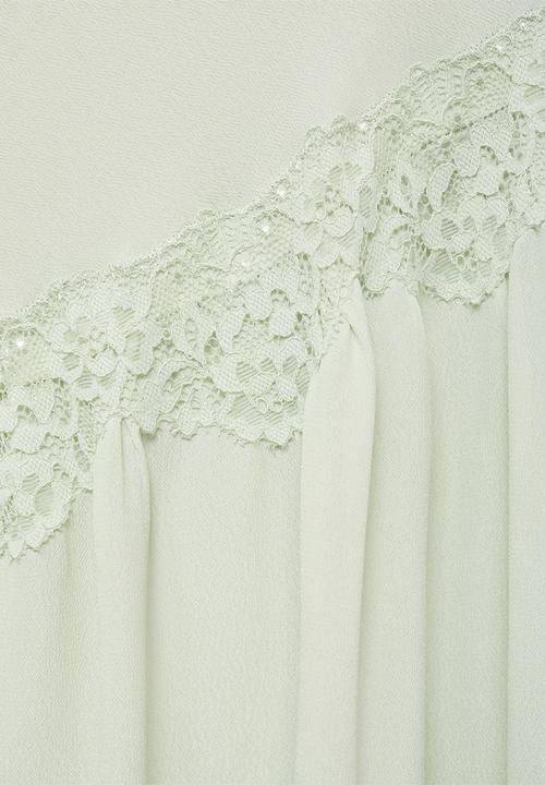MANGO - Dress Greta - Light Pastel Green