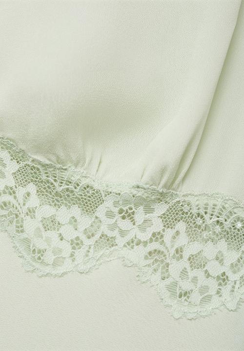 MANGO - Dress Greta - Light Pastel Green