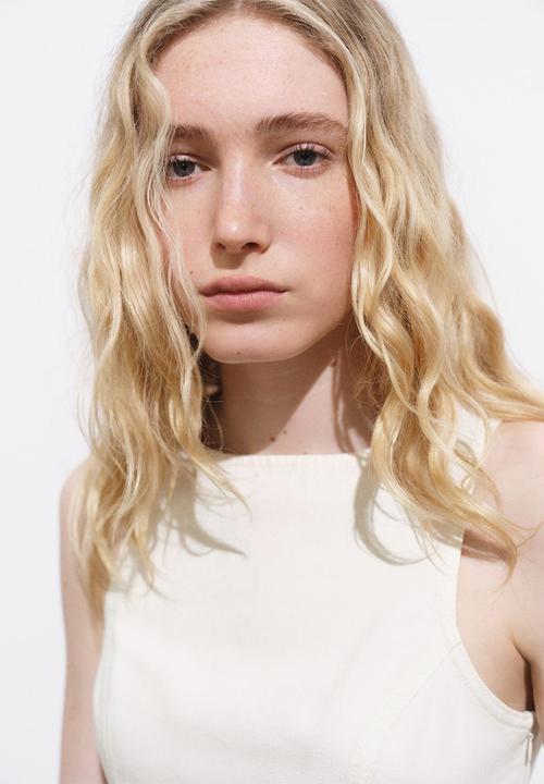 MANGO - Dress Blossom - White