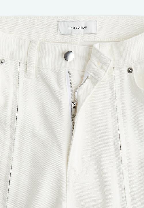 H&M - Zip-front jeans - white