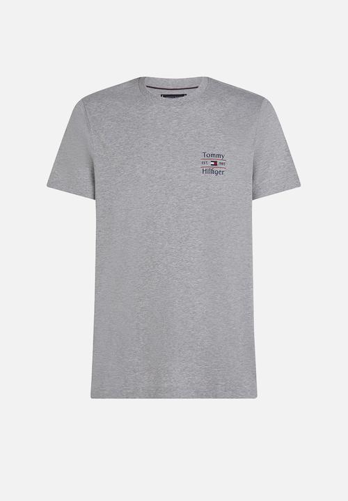 Tommy Hilfiger - Hilfiger Stack Tee-Light Grey