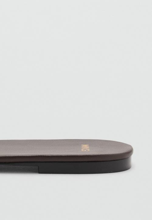 MANGO - Marino slide - dark brown