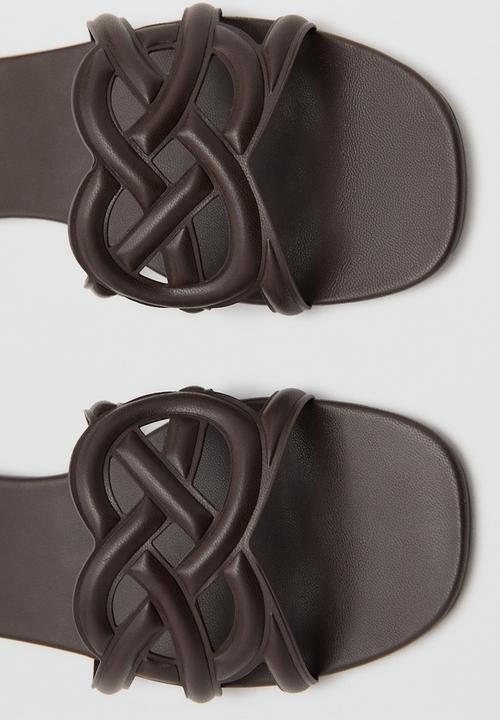 MANGO - Marino slide - dark brown