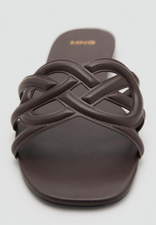 MANGO - Marino slide - dark brown