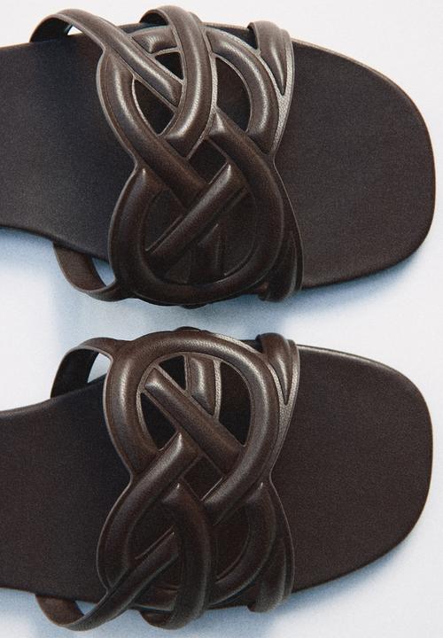 MANGO - Marino slide - dark brown