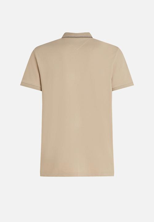 Tommy Hilfiger - Placket Interest Reg Polo-Sandalwood