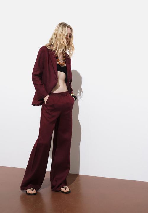 MANGO - Blazer Tarida - Dark Red