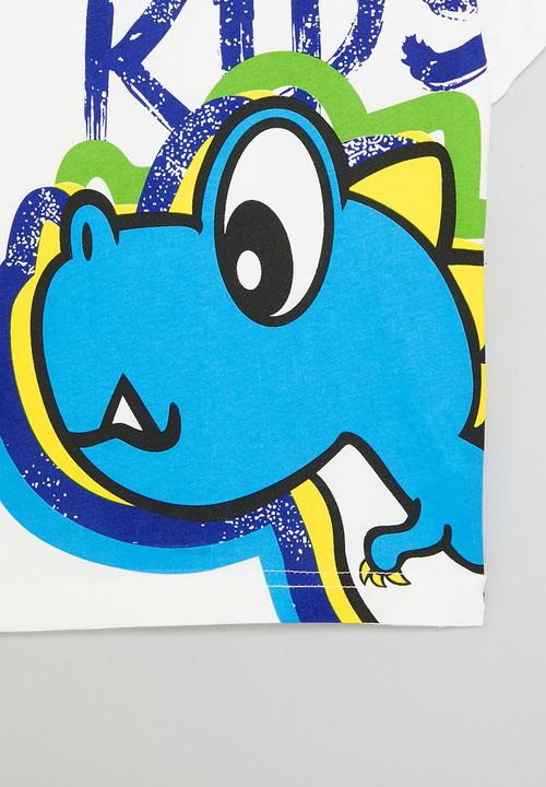 Pop Candy - Printed tee - blue & white