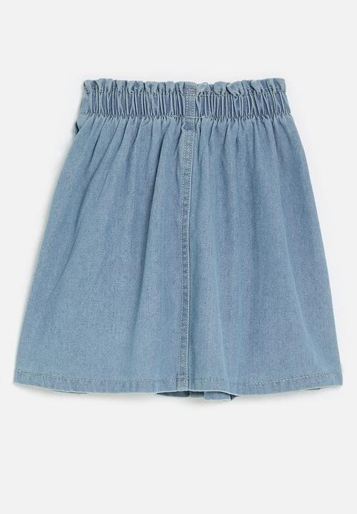 Pop Candy - Paper bag waist skirt - blue