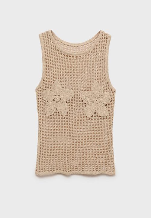 MANGO - Top Borabora - Light Pastel Gray