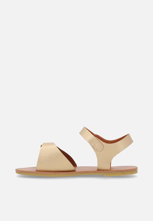 Pop Candy - Twin buckle sandals - gold