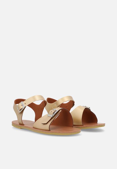 Pop Candy - Twin buckle sandals - gold