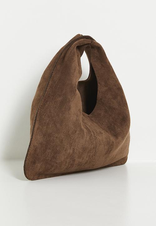 Tessa Design - Suede unstructured tote bag - brown