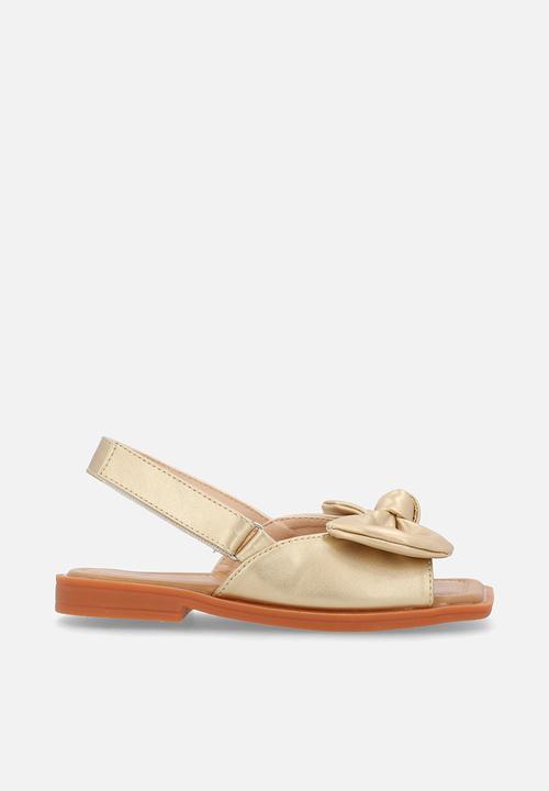 Pop Candy - Bow décor sandals - gold