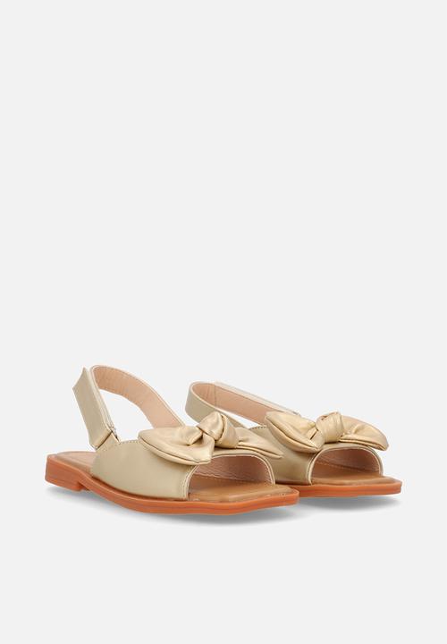 Pop Candy - Bow décor sandals - gold