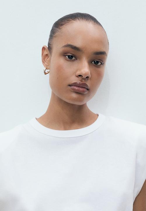 MANGO - T-Shirt Viri  -  White