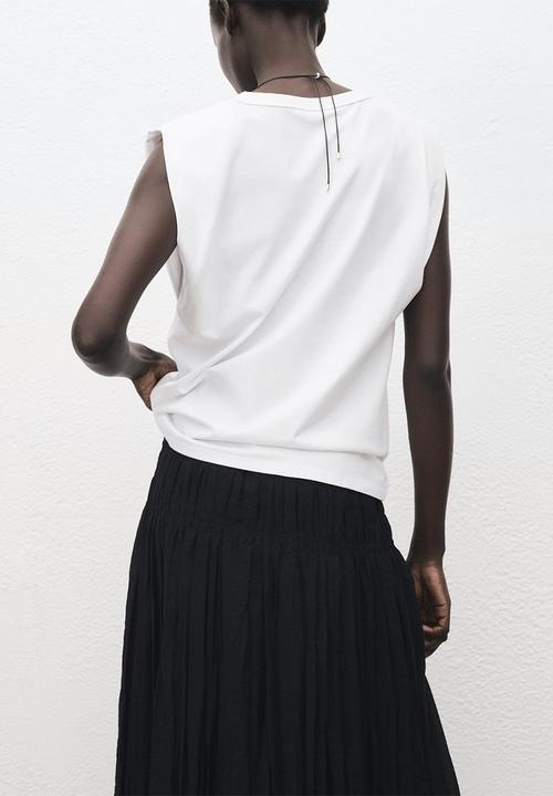 MANGO - T-Shirt Viri  -  White