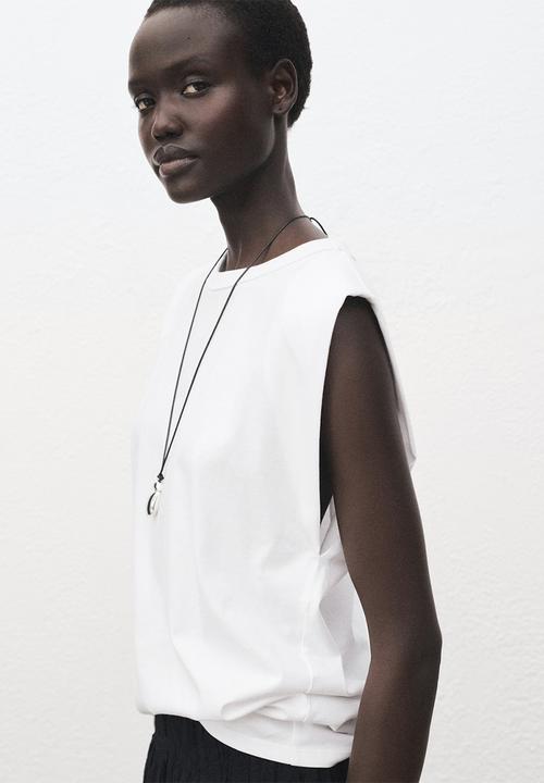 MANGO - T-Shirt Viri  -  White
