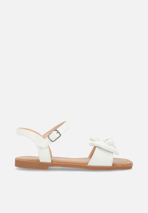 Pop Candy - Bow décor sandals - white