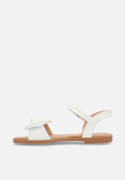 Pop Candy - Bow décor sandals - white