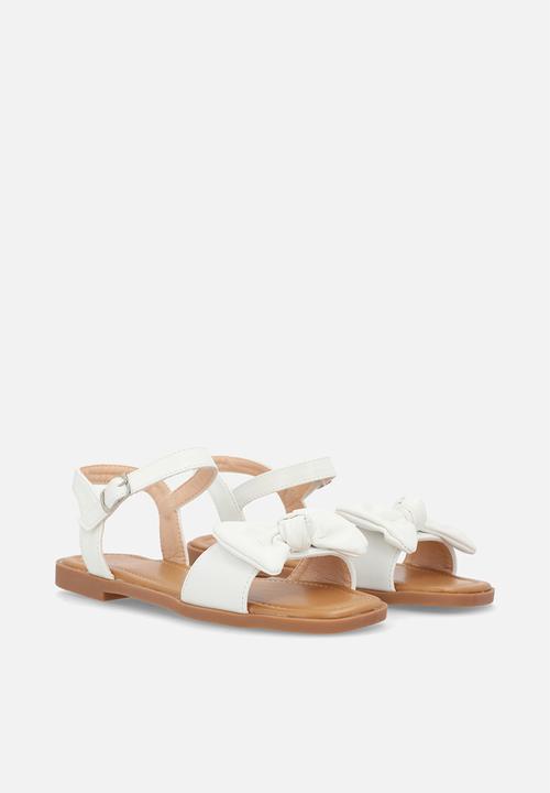 Pop Candy - Bow décor sandals - white