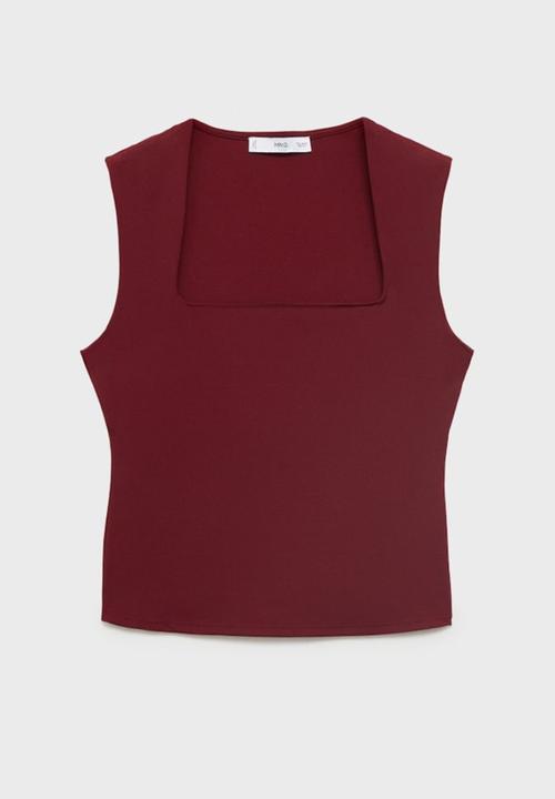 MANGO - Top Rayo - Dark Red
