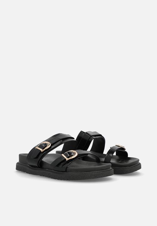 Pop Candy - Twin strap sandals - black