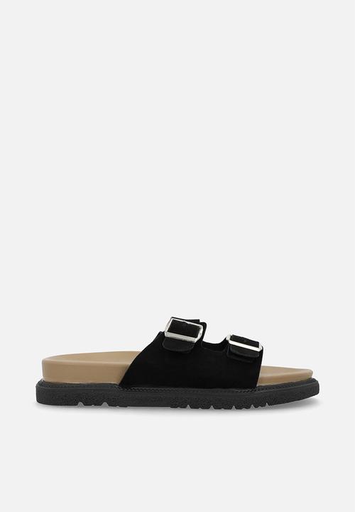 Pop Candy - Twin buckle sandals - black