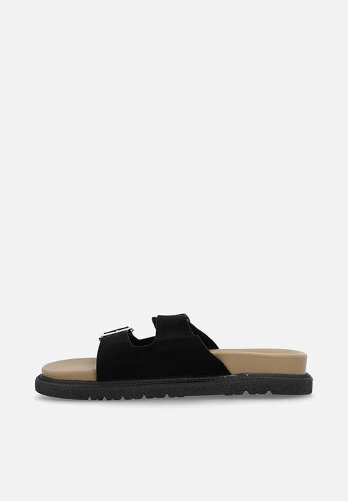 Pop Candy - Twin buckle sandals - black