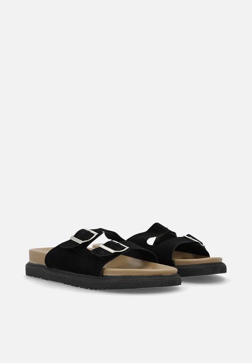 Pop Candy - Twin buckle sandals - black