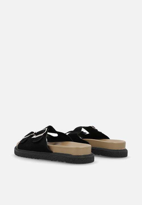 Pop Candy - Twin buckle sandals - black