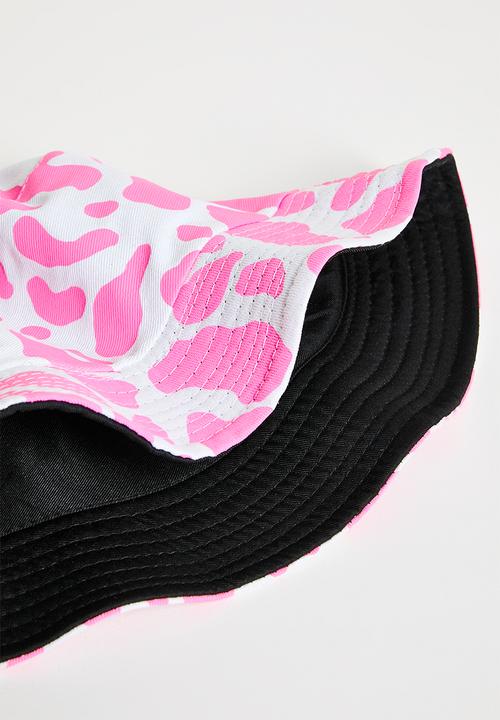 Pop Candy - Printed bucket hat - pink & white