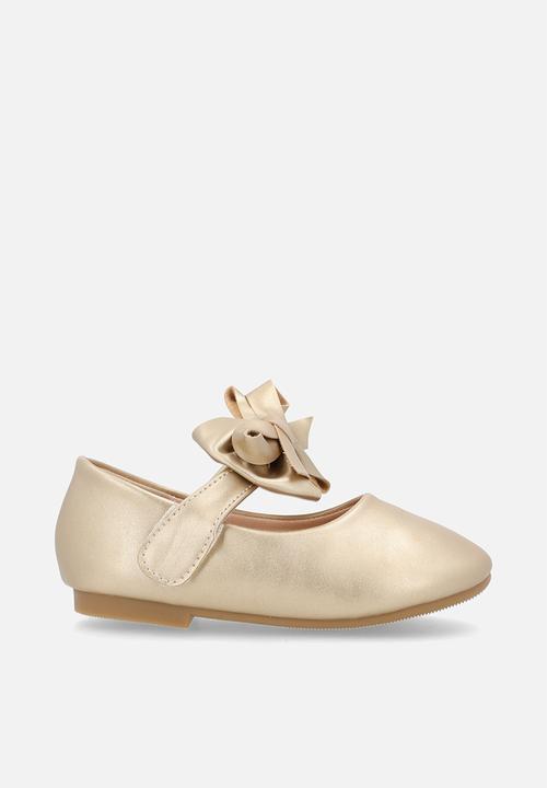 Pop Candy - Bow décor pumps - gold