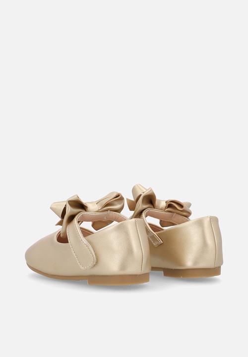 Pop Candy - Bow décor pumps - gold